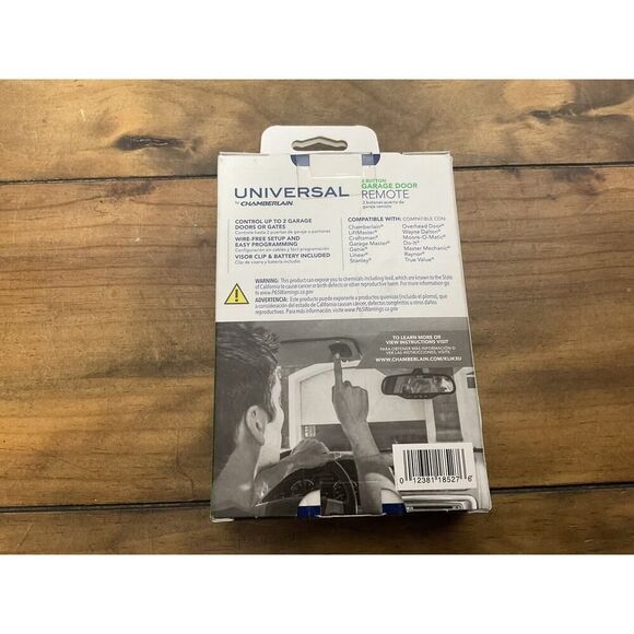 Chamberlain Clicker KLIK5U-BK2 Black Universal Garage Door Remote Two Button - Picture 3 of 5